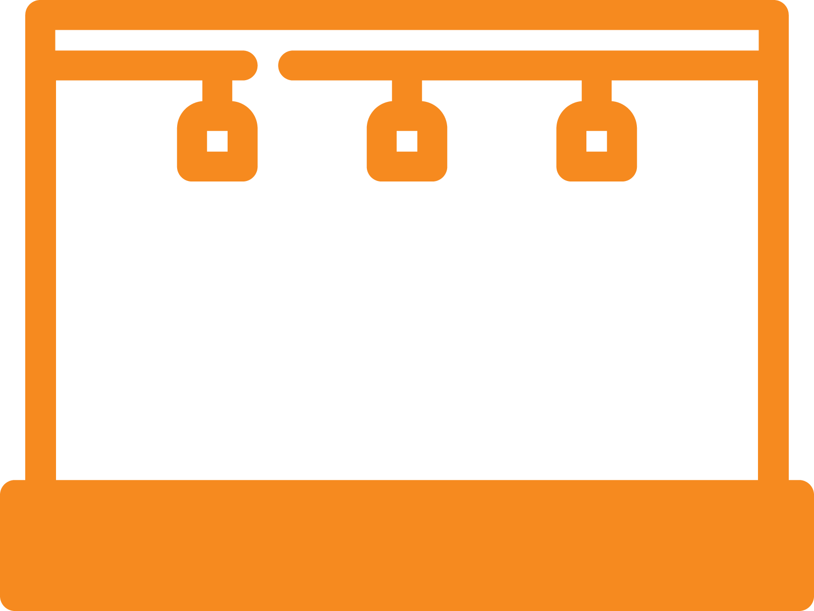 Stage: 55.36 m² (4 x 8 m)